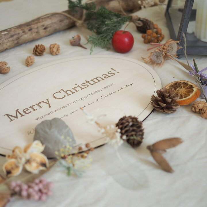 楽天市場】クリスマスプレート 木製 オーバルタイプ アーチタイプ 