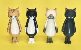 Action Toysにゃにゃにゃにゃ〜ず Bセット花小金井正幸氏デザインによる猫のフィギュアシリーズ トラ ハチクロ シャム クロ