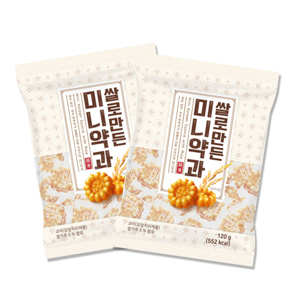 MIGA お米で作り上げたミニーヤッカ 120g*　個別包装！ 韓国食材 韓国お菓子 美味しいお菓子 韓国食品　ミニ薬菓　ヤッカ　韓国伝統菓子