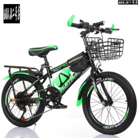子供用自転車調節可能なシート 18/20/22/24 インチ男の子女の子子供用自転車スポーツベルトバスケットスタンドハンドブレーキバスケットフェンダー調整可能な速