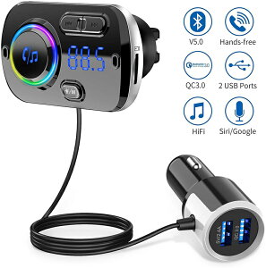 y7FϊLEDCgt zFMgX~b^[ bluetooth 5.0 +EDR  MP3/WMA/WAV/FLAC/APEyĐ ԃobe[d̎m iPhone/Android Ή J[`[W[ VK[\Pbg  2USB|[g QC3.0 