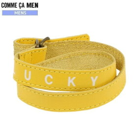 SALE72%OFF【COMME CA MEN】コムサメン 日本製 本革 ボトル付き LUCKY レザーブレスレット 黄色『19/9/4』250919 23.10sage