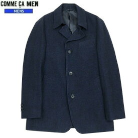 SALE55%OFF COMME CA MEN コムサメン フレンチメリノツイードコート 紺 22/9/4 220922 23.10sage