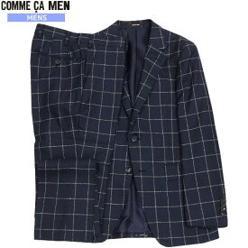 SALE65%OFF COMME CA MEN コムサメン ウィンドウペーン セットアップスーツ 紺 22/10/3 131022 23.10sage