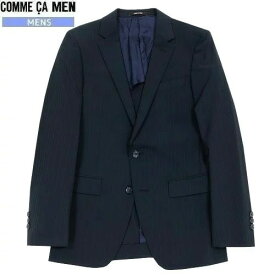 【返品交換不可】SALE93%OFF【COMME CA MEN】コムサメン ポリスト カラーストライプ 2B テーラードジャケット 紺『19/11/2』071119　20.03sage