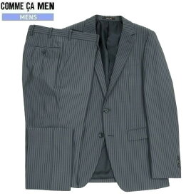 コムサメン スーツ COMME CA MEN 66%OFF メンズ ブランド ブロックストライプ ポリエステル セットアップ グレー 24/1/4 250124