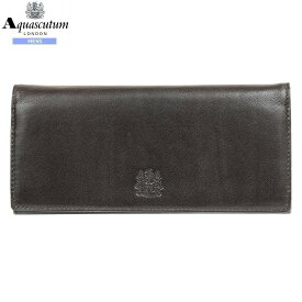 訳あり商品 アクアスキュータム 長財布 Aquascutum メンズ ブランド 本革 メルローズ レザー チョコ 25/1/3 160125【送料無料】