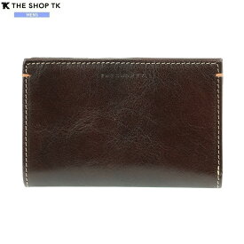 訳あり商品 ザ・ショップ・ティーケー 二つ折り財布 THE SHOP TK メンズ ブランド 本革 ルーチェ イタリアンレザー チョコ 1505BE