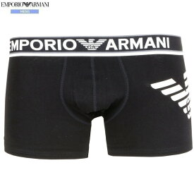 箱なし エンポリオアルマーニ ボクサーパンツ EMPORIO ARMANI メンズ ブランド イーグルロゴ コットン ストレッチ 黒 2108BE【送料無料】