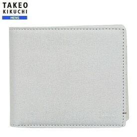 タケオキクチ 二つ折り財布 TAKEO KIKUCHI 35%OFF メンズ ブランド 本革 カラー配色レザー 白 23/10/1 051023