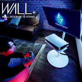WALLは本気の耐震 累計90万台 テレビ台 壁寄せテレビスタンド WALL A2ロータイプ ゲーミングモデル 24型〜55型対応+I-O DATA アイ・オー・データ LCD-GCU321HXAB ゲーミングモニター GigaCrysta 31.5型 /4K(3840×2160）+レコーダー棚板+上下角度調整ブラケット 4点セット