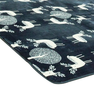 【5%OFFクーポン対象】ホットカーペット カバー 洗える 『ラグマット〔モリス〕 1畳(190x100cm) カバーのみ』 電気カーペット対応 床暖房対応 ラグ マット ふんわり 北欧 防ダニ エルク シャ