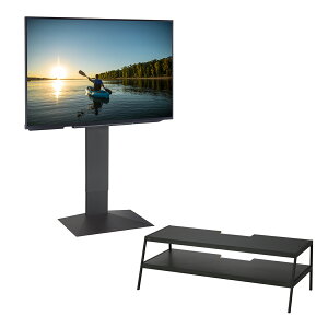 テレビ台 WALL 壁寄せ テレビスタンド 32型〜80型対応 V3 ハイタイプ+メディアラックセット