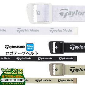 2024年 モデル TaylorMade テーラーメイド ゴルフ TL348 M TM ロゴテープ ベルト (メンズ)