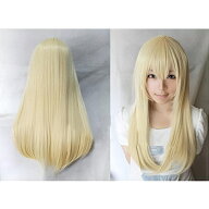 ウィッグ レディース ロング ストレート フルウィッグ コスプレ ハロウィン 仮装 小物 金髪 イエロー系 6…