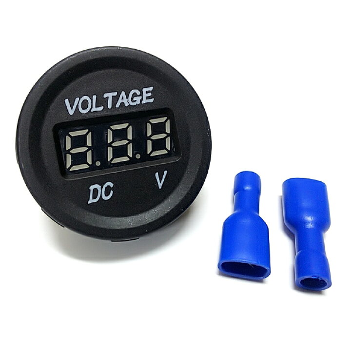 楽天市場 メール便送料無料 車 オートバイ用電圧計 12v 24v 防水 Led デジタル表示 電圧計 レッド ブルー Minako Worth