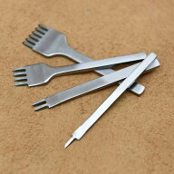 【3ミリ 4ミリ お選び】お買い得 レザークラフト 道具 工具 菱目打ち DIY工具 4本 セット