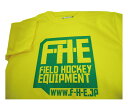 F-H-E Tシャツ 黄【Tシャツ】【フィールドホッケー 】【ドライTシャツ】【吸汗速乾】