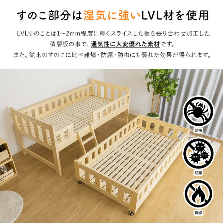 楽天市場】【クーポンで5%OFF☆4/14 20:00〜4/15 23:59】 二段ベッド 2 
