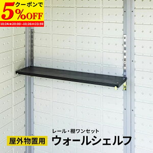 【クーポンで5%OFF★10/24 20:00〜10/26 23:59】 ウォールシェルフ 大型物置用 屋外物置用 軽量 組立て式 収納 おしゃれ 庭 DIY 簡易