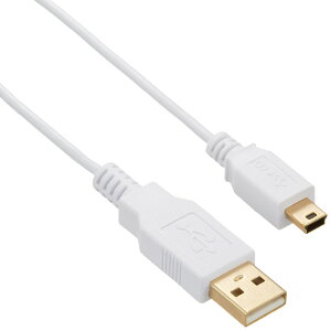 �o�b�t�@���[ BUFFALO USB2.0�P�[�u�� (A to miniB) �X�����^�C�v �z���C�g 1m BSUAMNSM210WH