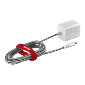 iBUFFALO USB充電器 2.4A急速 Lightning直付け1.5m 高耐久ファブリックケーブル Made for iPod/iPhone/iPad取得 ホワイト BSMPA2403LC1WH (動作確認済)iPhone7,iPhone7Plus