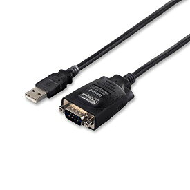iBUFFALO USBシリアルケーブル(USBtypeA to D-sub9ピン)0.5m ブラックスケルトン BSUSRC0605BS