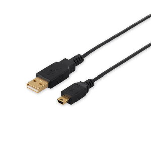 �o�b�t�@���[ BUFFALO USB2.0�P�[�u�� (A to miniB) �X�����^�C�v �u���b�N 2m BSUAMNSM220BK