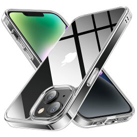 NIMASO ケース iPhone 14 Plus 用 カバー  iPhone14 Plus 対応 ケース 背面 強化ガラス バンパー TPU クリア カバー iPhone14Plus 適用 6.7インチ 用 ワイヤレス充電対応 NSC22H502