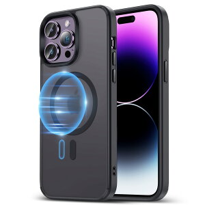 NIMASO �P�[�X MagSafe�Ή� iPhone14Pro �p �P�[�X ������ �J�o�[ �ČRMIL�K�i�擾 �}�O�l�b�g���� �ϏՌ� �}�O�Z�[�t�Ή� ���C�����X�[�d�Ή� iPhone 14 Pro �����ӂ���14pro �p �X�}�z�P�[�X NSC23A639