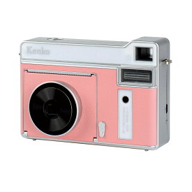 Kenko インスタントカメラ モノクロカメラ コーラルピンク 感熱紙使用 約80回プリント可能 microUSB充電 KC-TY01 CP
