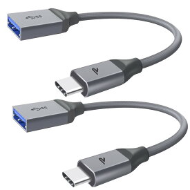 Rampow USB Type C to USB 3.0 変換アダプタ二個セット/20CMOTG対応 MacBook Pro Sony Xperia XZ/XZ2 Samsung S10など対応 USB C to USB 3.0 5Gbps高速データ転送 在宅勤務支援
