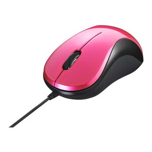 バッファロー BUFFALO 有線 BlueLED 静音 3ボタンマウス ピンク BSMBU108PK