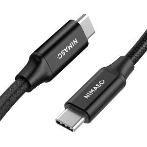 NIMASO USB C Type C P[u (Gen2)100W/5A}[d USB3.1 PDΉ 4K / 60Hz fo 1m ^Cvc P[u MacBook/MacBook Air (2021/2020/2018)AiPad mini6AiPad Pro(2018/2020)AGalaxy Note20ANote20 Ultratype c@Ή NCA20C5