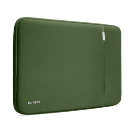 tomtoc 360°保護ノートパソコンスリーブ 15インチ MacBook Air M2 A2941 2023 15インチ Microsoft Surface Laptop 5/4/3 Dell XPS 15 Plus 15インチ MacBook Pro A1990 A1707用 防水ケースバッグ グリーン
