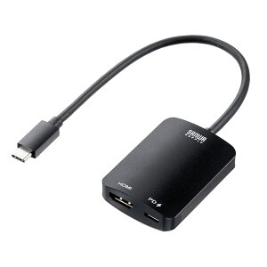T_CNg Type-C HDMI ϊA_v^ 4K/60Hz HDRΉ PD100W iPad/Switch L@ELfΉ P[u20cm ubN 500-KC038
