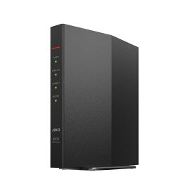 バッファロー WiFi ルーター 無線 LAN Wi-Fi 6 11ax AX3000 2,401+573Mbps 日本メーカー iPhone/iPhone SE(第二世代) / Nintendo Switch / PS5 メーカー動作確認済 スマート 引っ越し エコパッケージ ブラック WSR-3000AX4P/NBK