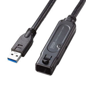 �T�����T�v���C USB3.2�A�N�e�B�u���s�[�^�[�P�[�u��15m(�����~�߃��b�N�@�\�t��) KB-USB-RLK315 �u���b�N