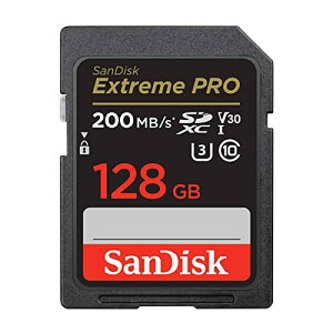 TfBXN Ki SDJ[h 128GB SDXC Class10 UHS-I V30 ǎő200MB/s SanDisk Extreme PRO SDSDXXD-128G-GHJIN VpbP[W