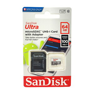 SanDisk Ultra 64GB 100MB/s UHS-I Class 10 microSDXC Card SDSQUNR-064G-GN3MN