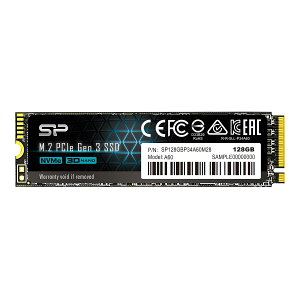 VRp[ SSD 128GB 3D NAND M.2 2280 PCIe3.0×4 NVMe1.3 P34A60V[Y 5Nۏ SP128GBP34A60M28