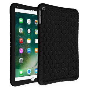 Fintie iPad 9.7 2018 2017 / iPad Air 2 / iPad Air �P�[�X �o���p �y�� �ϏՌ� �h�� �L�b�Y�t�����h���[ �E���ȒP�ȃV���R���ی�J�o�[ [�n�j�J���V���[�Y] (�u���b�N)