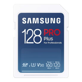 日本サムスン Samsung PRO Plus SDカード 128GB SDXC UHS-1 U3 MB-SD128K/EC 国内正規保証品