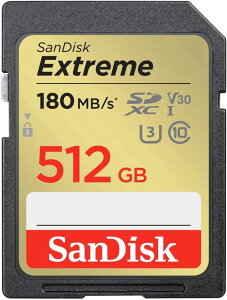 TfBXN Ki SDJ[h 512GB SDXC Class10 UHS-I U3 V30 SanDisk Extreme SDSDXVV-512G-GHJIN VpbP[W