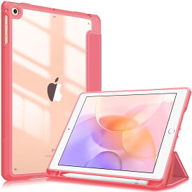 Fintie iPad 9.7 2018 2017 / iPad Air 2 / iPad Air 1 ケース 透明バックカバー Apple Pencil 収納可能 三つ折スタンド スリープ機能 軽量 薄型 傷つけ防止 PU合成レザー TPU iPad 9.7 第6世代 / 第5世代対応 (スイカ)