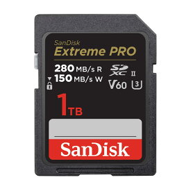 サンディスク 正規品 SDカード 1TB SDXC Class10 UHS-II V60 読取最大280MB/s SanDisk Extreme PRO SDSDXEP-1T00-GHJIN 新パッケージ