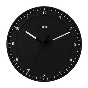[ �u���E�� ] BRAUN ���v �|�����v BC17B �u���b�N Black Classic Large Analogue Wall Clock �|���v �A�i���O �u�����h �C���e���A [���s�A���i]