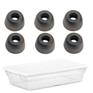 A-Focus �C���[�s�[�X �C���[�`�b�v Jabra Elite 65t �C Jabra Elite Active 65t �C Galaxy Buds ���C���z���p �V���R�����`�b�v S�T�C�Y 3�y�A Fit In Case Glay (DZ3S)