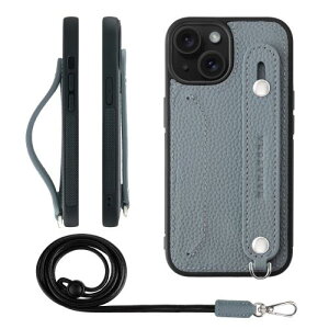 HANATORA iPhone15 �P�[�X �{�v �ϏՌ� �w�ʃx���g �X�g���b�v�����O �X�}�z�P�[�X �X�}�z �X�^���h�@�\ �l�b�N�X�g���b�v �t�� �J�[�h�|�P�b�g �V�������N���U�[ �M�t�g �u���[�O���[ CGHGZ-15-BlueG