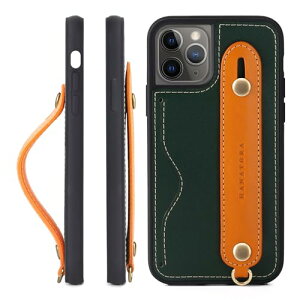 HANATORA 11Pro �P�[�X �{�v �ϏՌ� �w�ʃx���g �X�g���b�v�����O �X�}�z�P�[�X �X�}�z �X�^���h�@�\ �l�b�N�X�g���b�v �t�� �C�^���A�����U�[ �M�t�g �O���[��+�I�����W CGH-11Pro-Green-OG